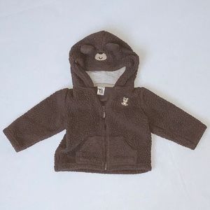 Carter’s Baby Light Fleece Jacker with Brown Bear Accents - Size 6M